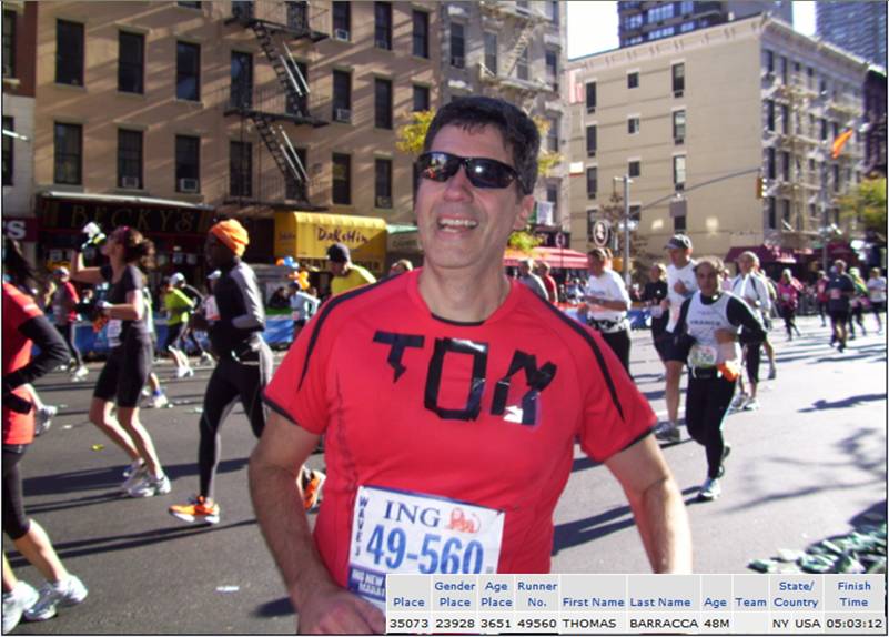 Thomas Barracca 2010 NYC Marathon